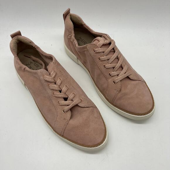 Naturalizer Womens G8651L4650 Zoey Rose Suede Sneakers Lace Up 8 M New - Picture 1 of 8